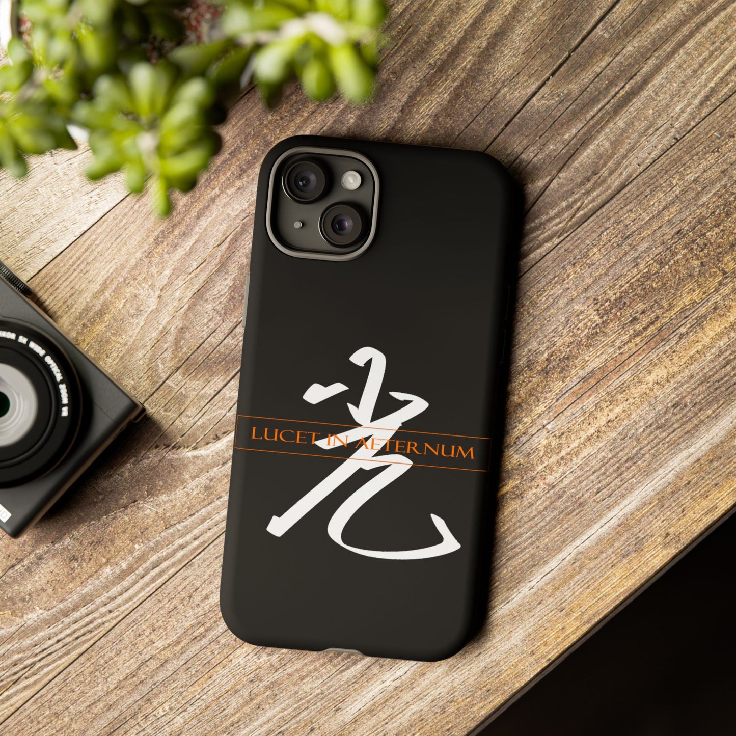 Lucet In Aeternum Black Phone Case