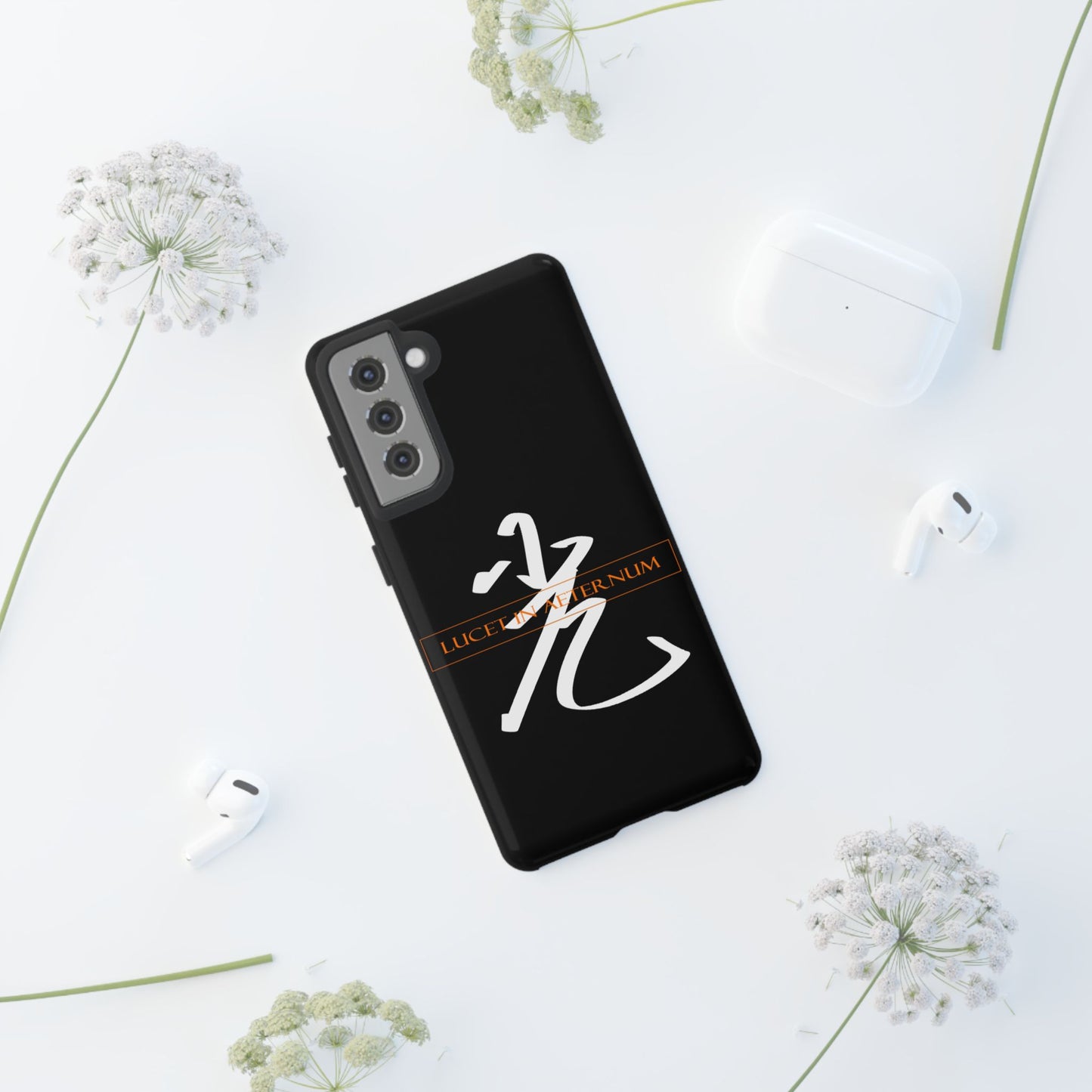 Lucet In Aeternum Black Phone Case