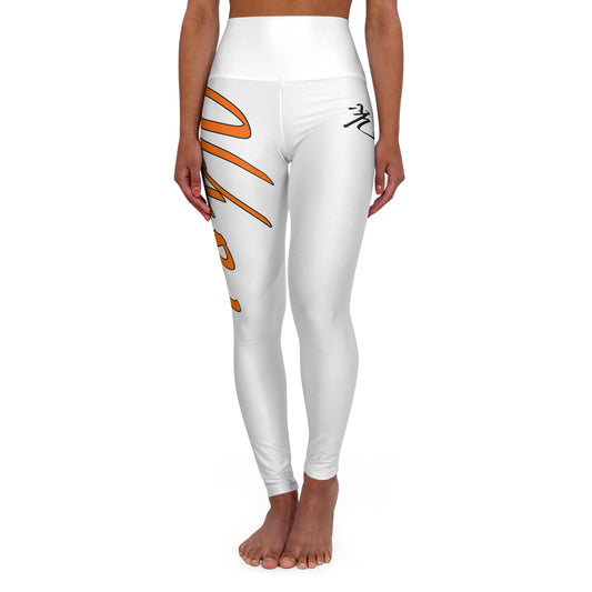 White Graffiti High Waisted Leggings