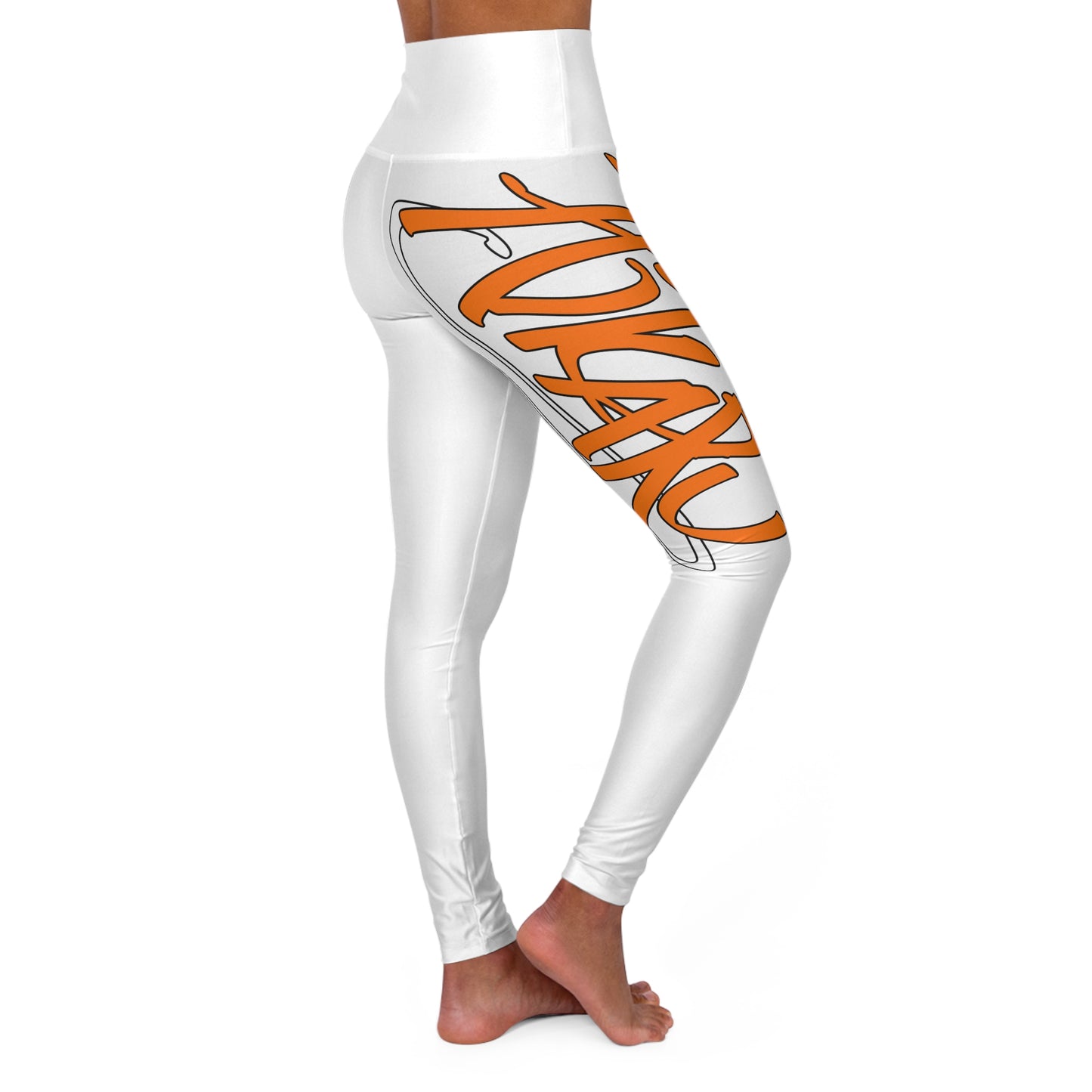 White Graffiti High Waisted Leggings