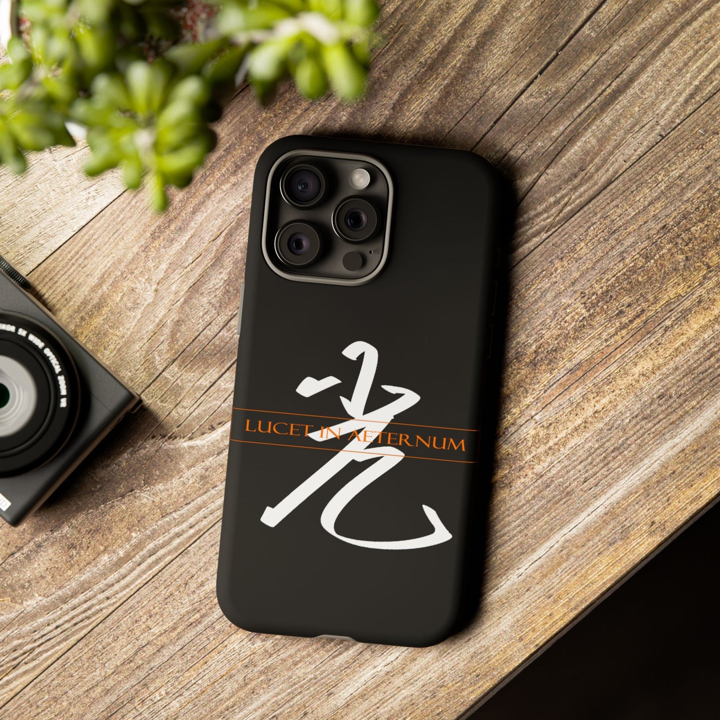 Lucet In Aeternum Black Phone Case