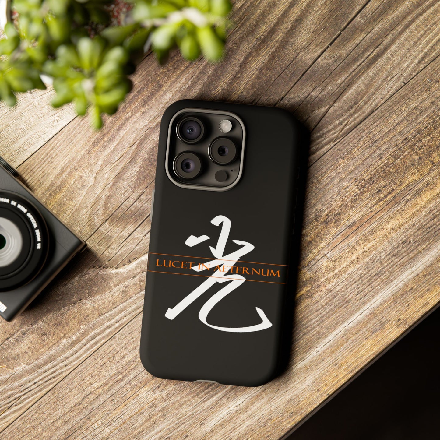 Lucet In Aeternum Black Phone Case