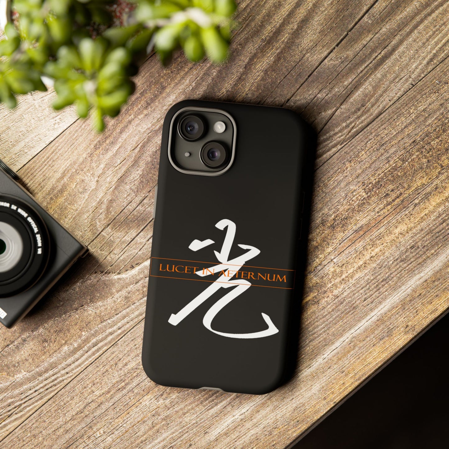 Lucet In Aeternum Black Phone Case